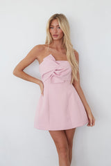 Alix Twist Front Bubble Mini Dress